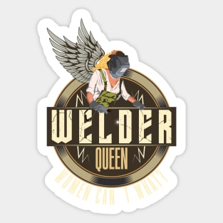 Welder woman queen vintage gift Sticker